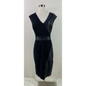 Chic Black Grid Pattern Dress